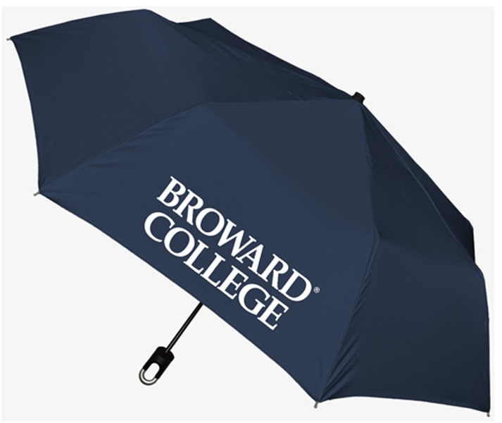 Storm Clip Mini Folding Emblematic Solid Umbrella 42" Coverage