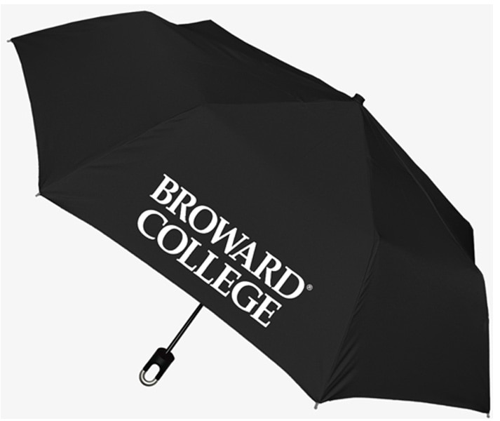 Storm Clip Mini Folding Emblematic Solid Umbrella 42" Coverage