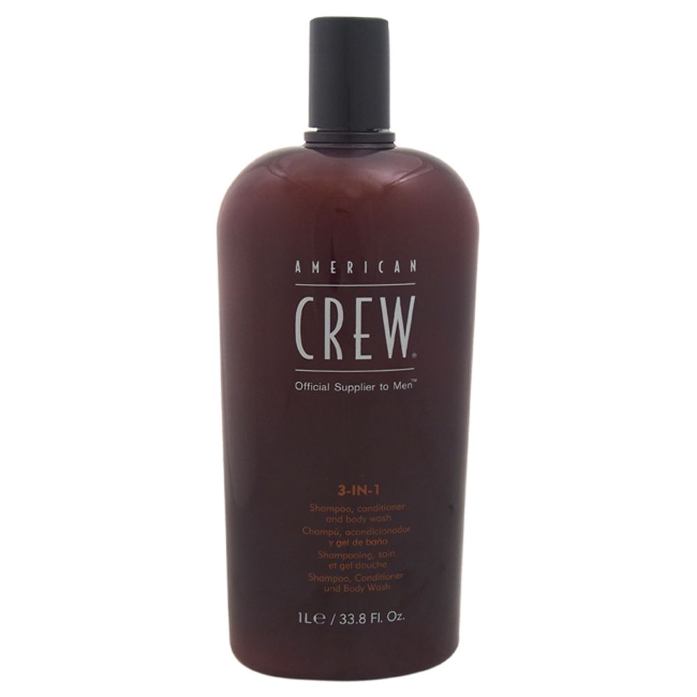 3 In 1 Shampoo, Conditioner & Body Wash by American Crew for Men - 33.8 oz Shampoo, Conditioner & Body Wash