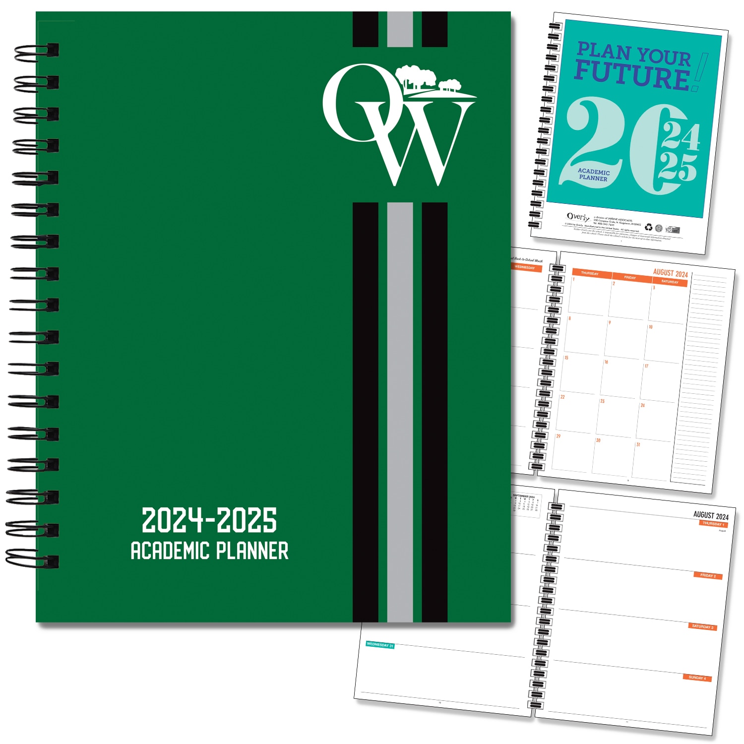 FY 25 Traditional Wordmark Hard Cover Imprinted Planner 24-25 AY 7x9