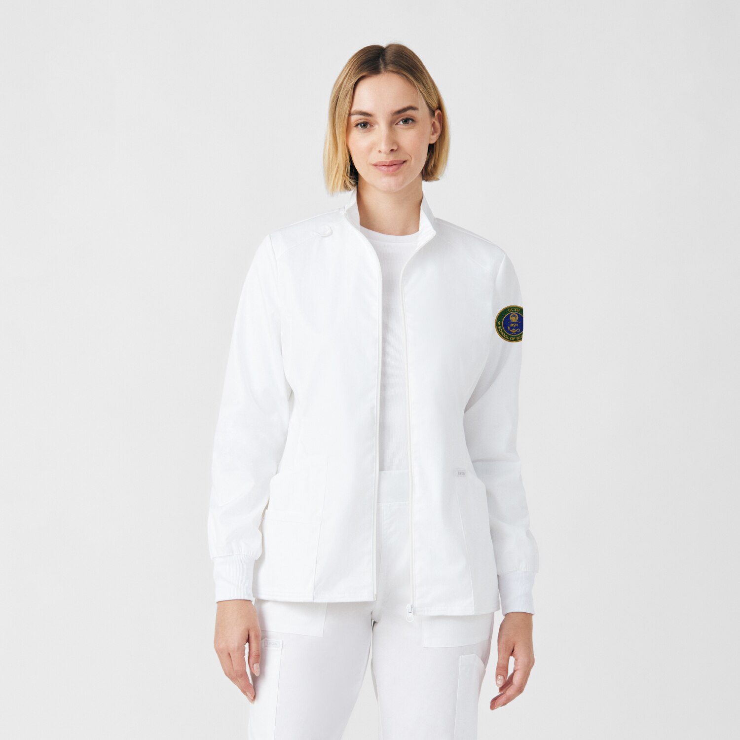 Proflex Womens Zip Front Scrub Jacket (LJ701 Logoed)
