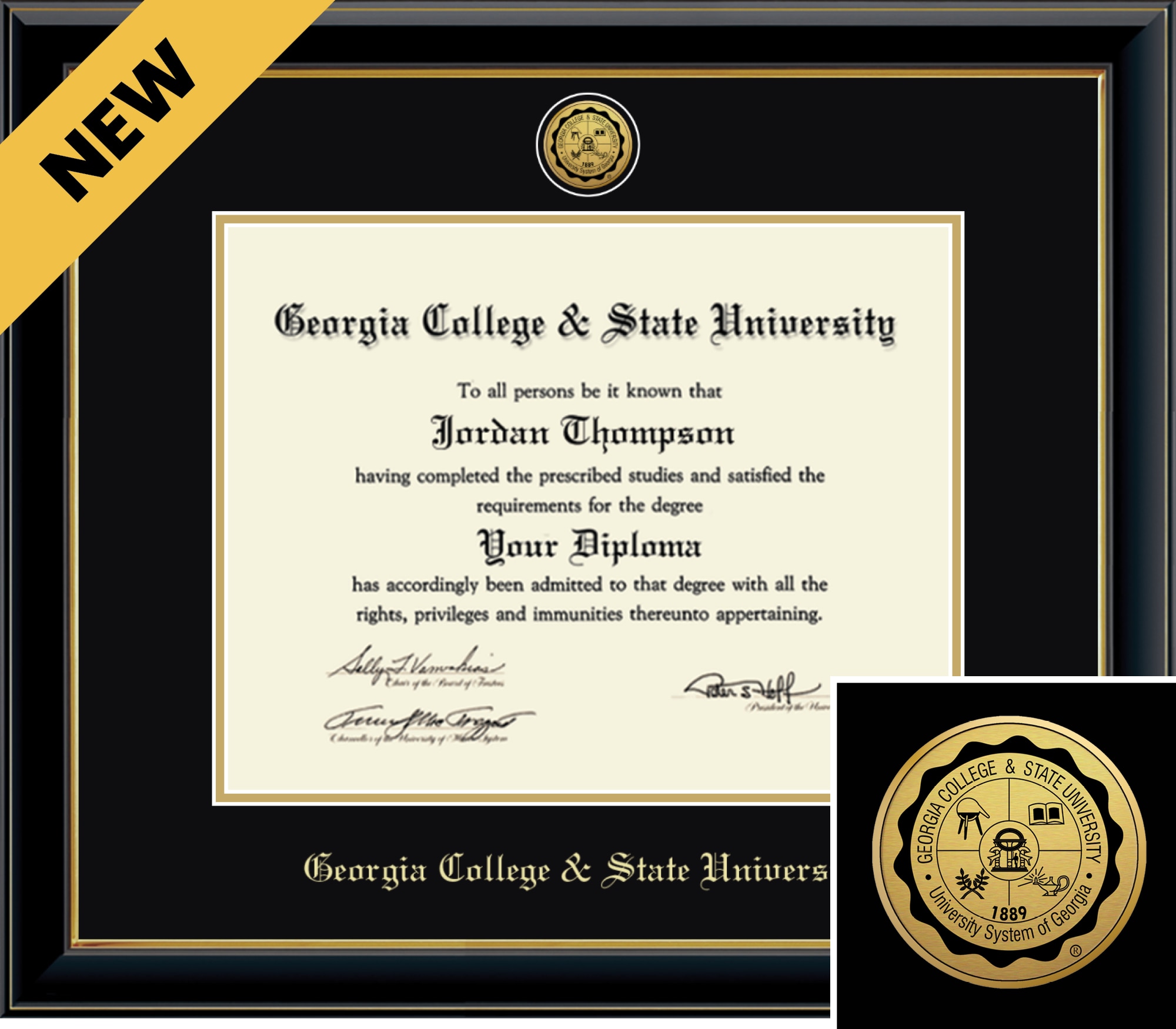 Church Hill Classics Onyx 11x14 Black Diploma Frame