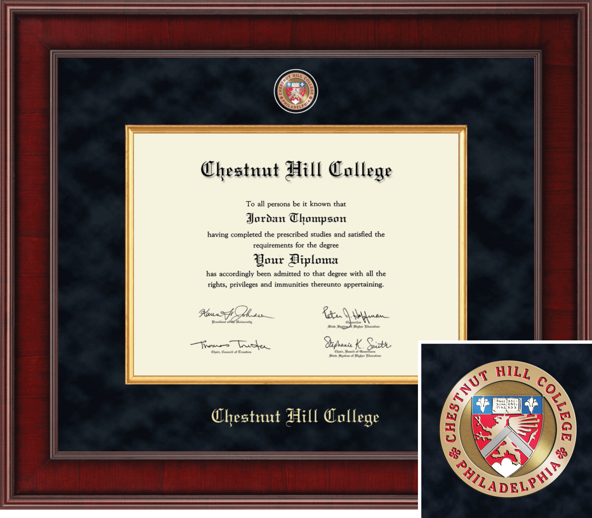 Church Hill Classics 9" x 12" Presidential Mahogany Diploma Frame