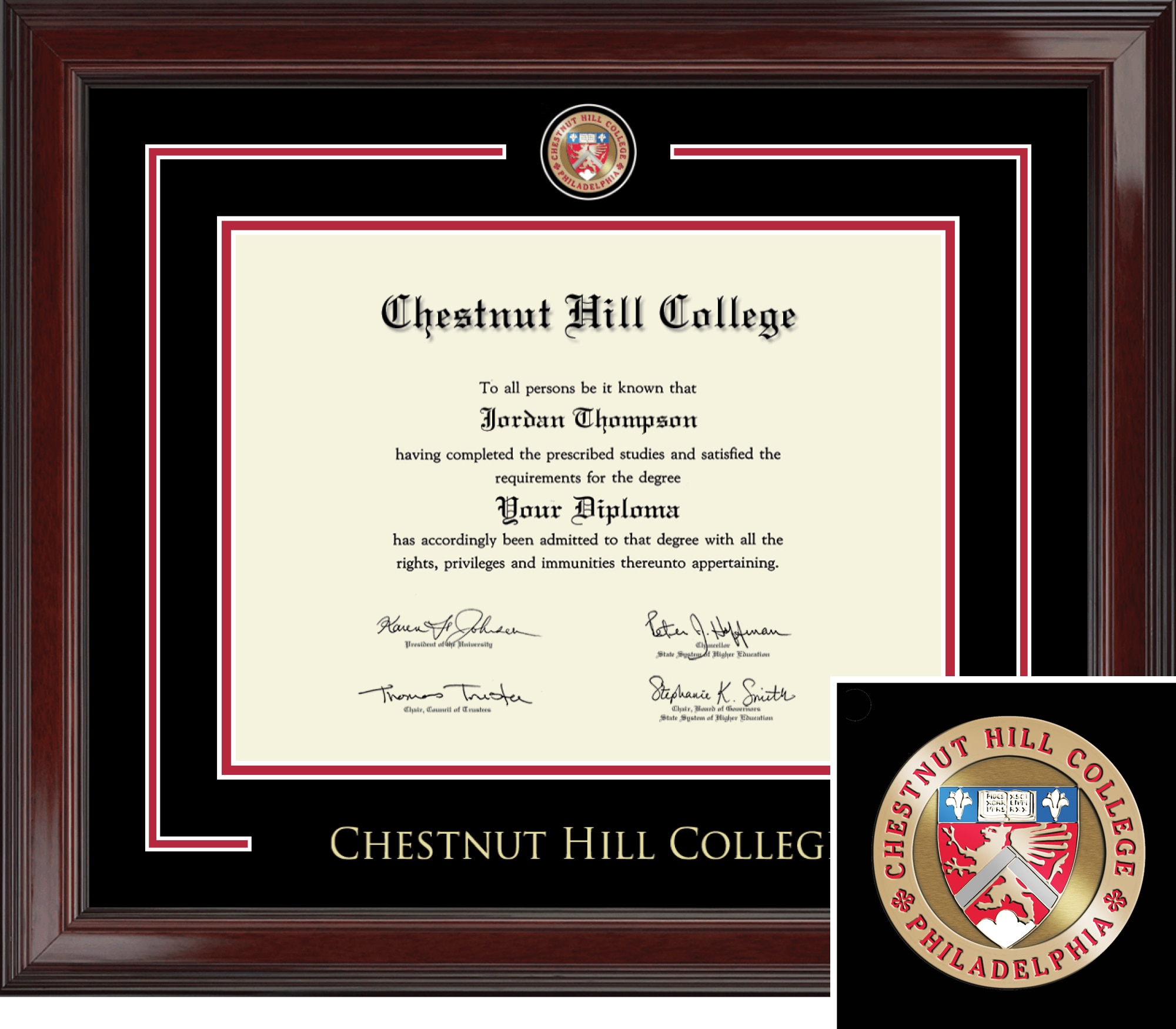 Church Hill Classics 9" x 12" Showcase Cherry Diploma Frame