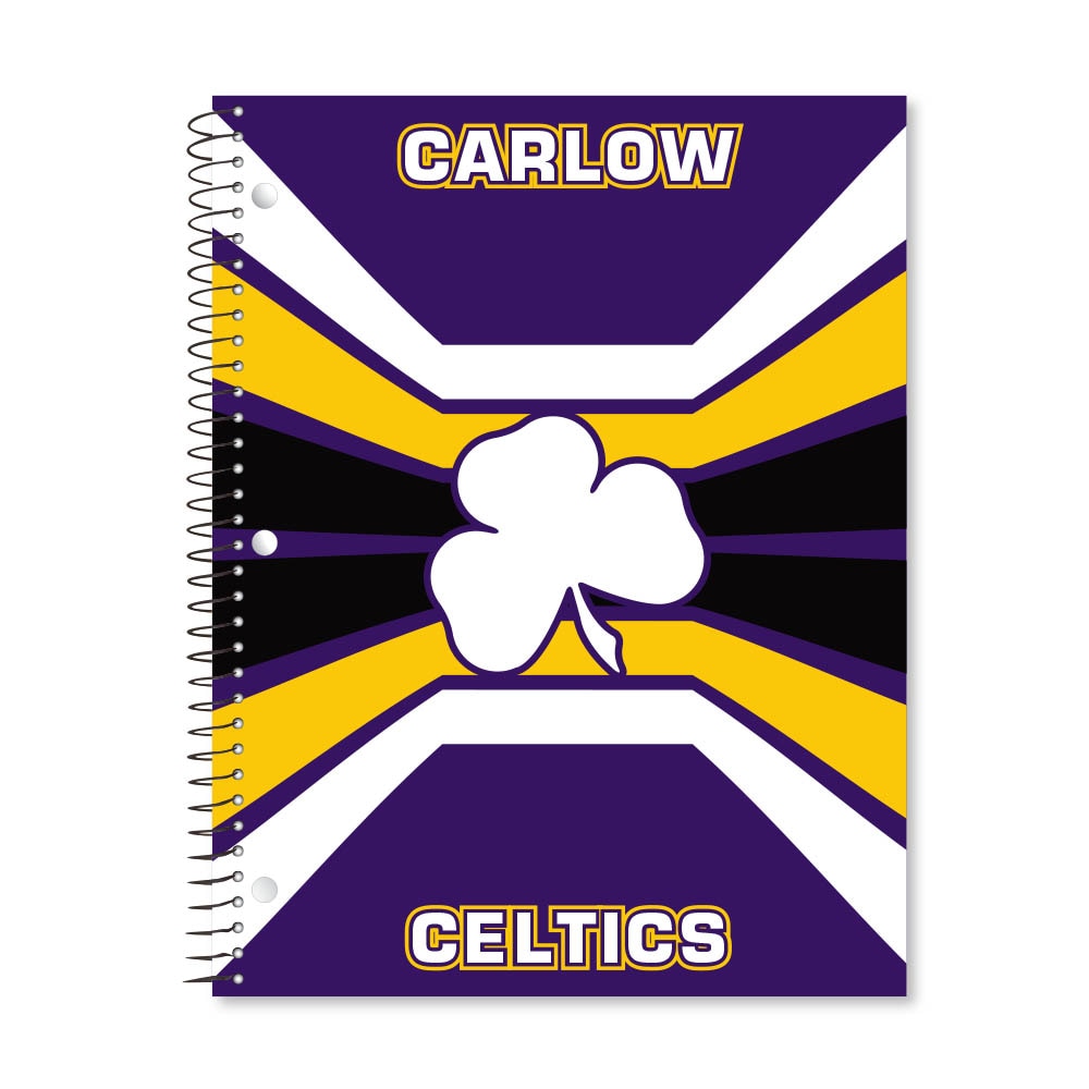 Digi Color Warp 1 Subject 11"x8.5" 70 Count College Ruled Spiral Notebook