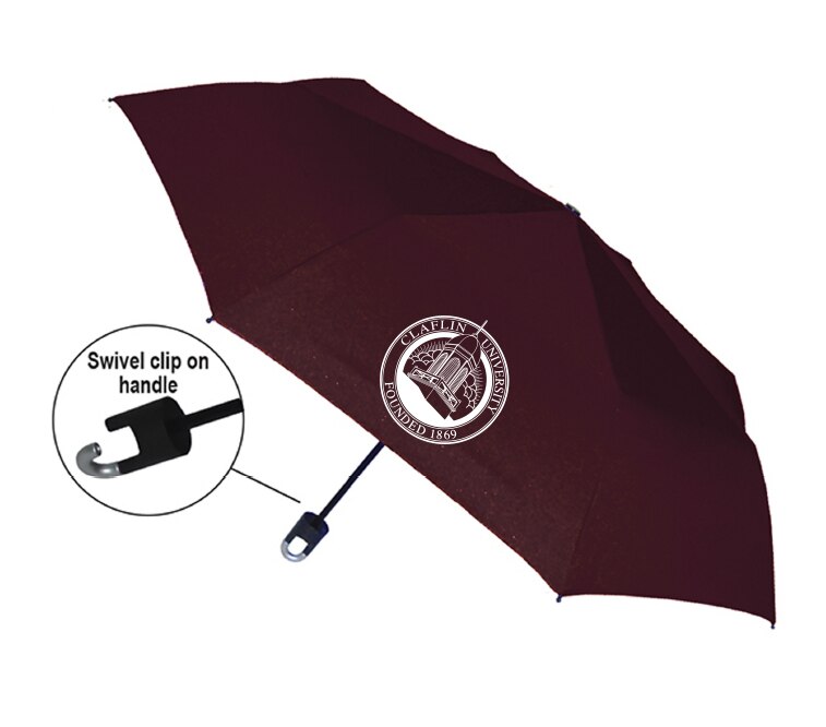 "Storm Clip" Mini Folding Emblematic Solid Umbrella 42" Coverage