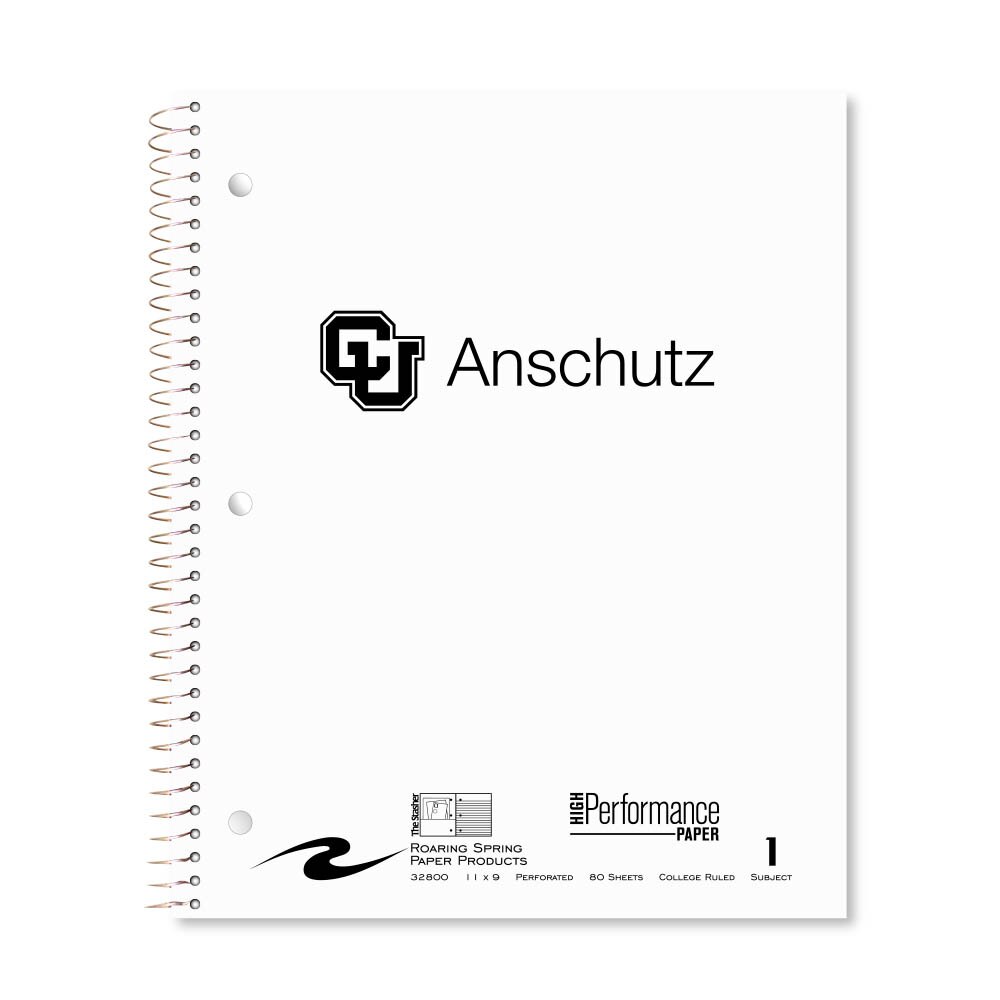 Roaring Premium 1 Subject Notebook, 8.5x11 College Ruled 20lb Paper, Pressboard Foil Cover
