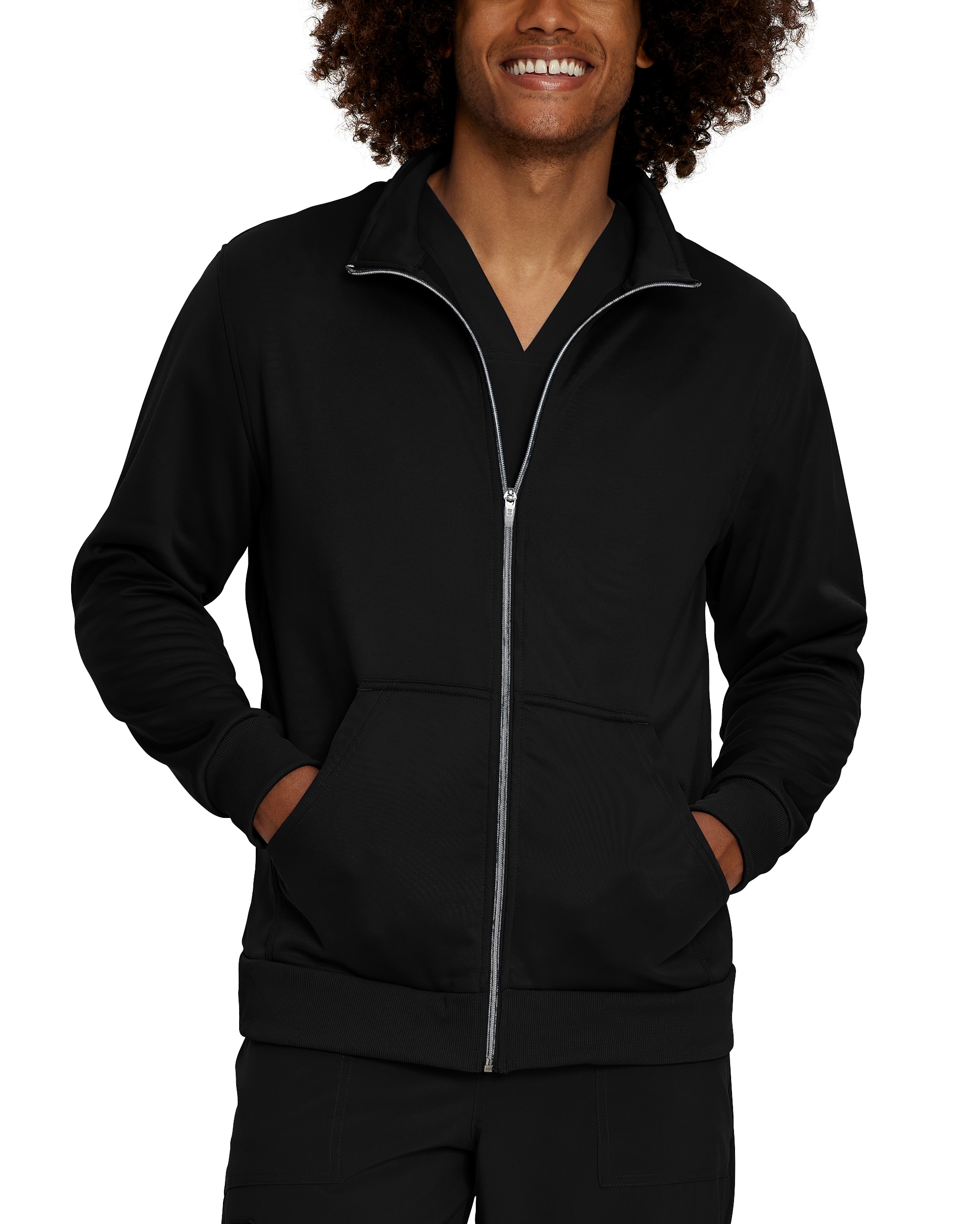 Urbane Mens Fleece Warm-Up Jacket