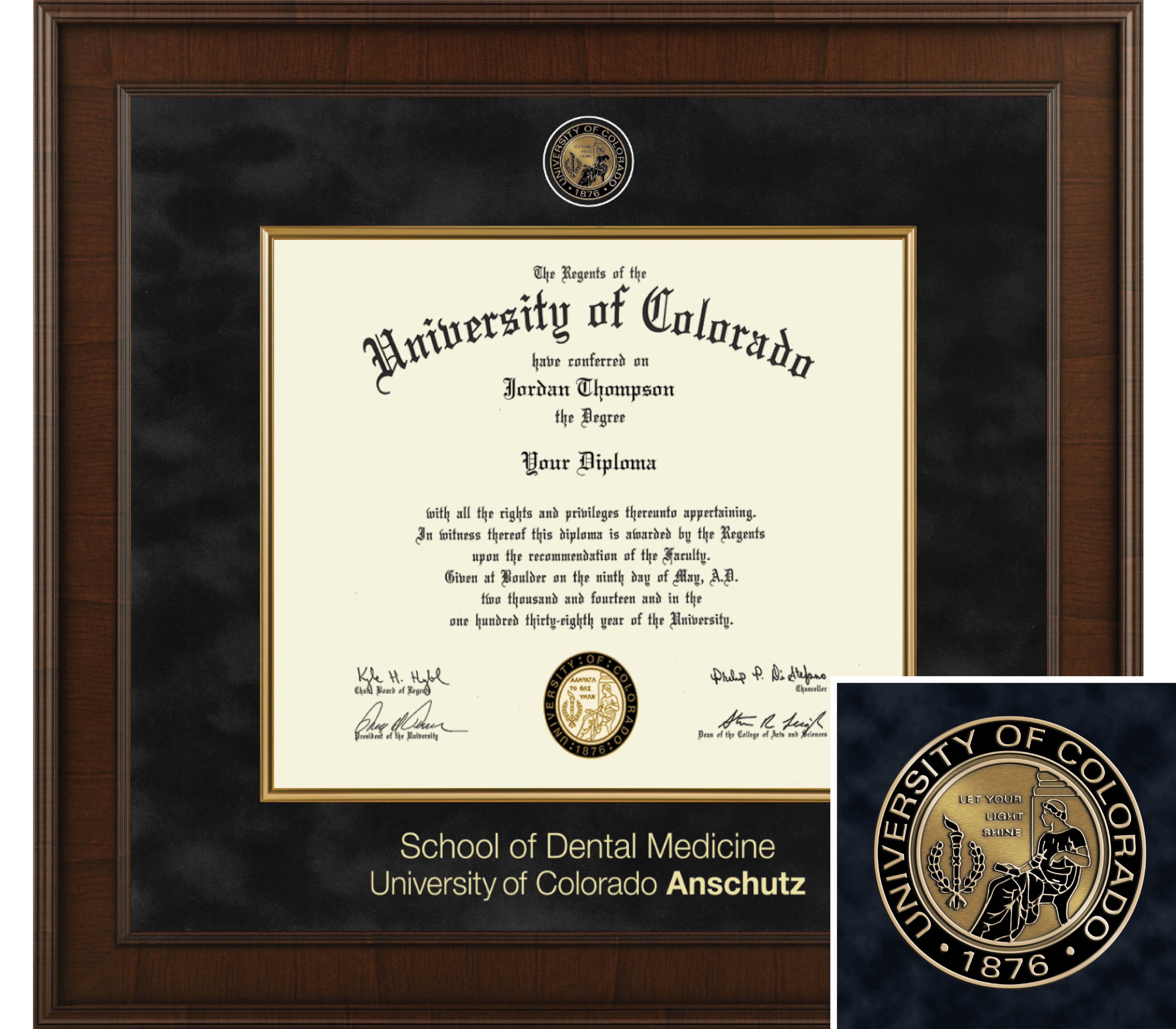 Church Hill Classics Presidential Dental Diploma Frame