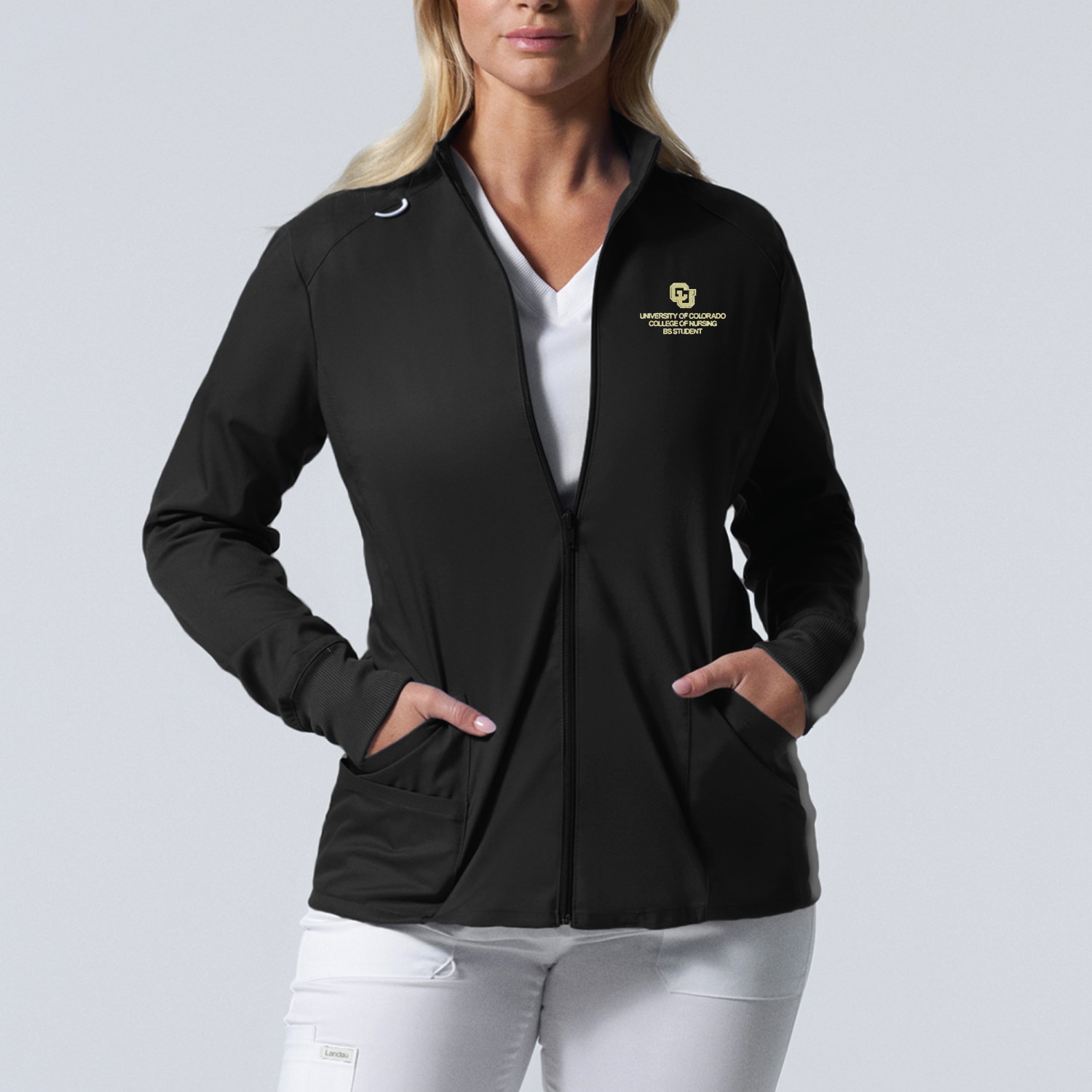 Proflex Womens Zip Front Scrub Jacket (LJ701 Logoed)