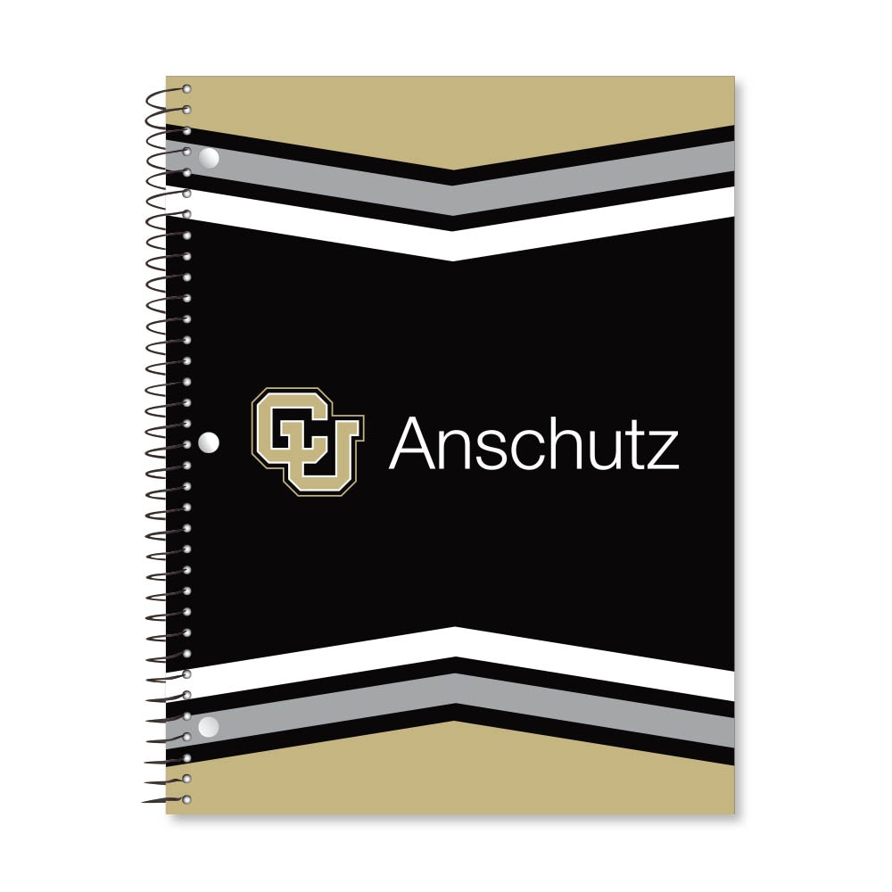 Digi Color Warp 1 Subject 11"x8.5" 70 Count College Ruled Spiral Notebook