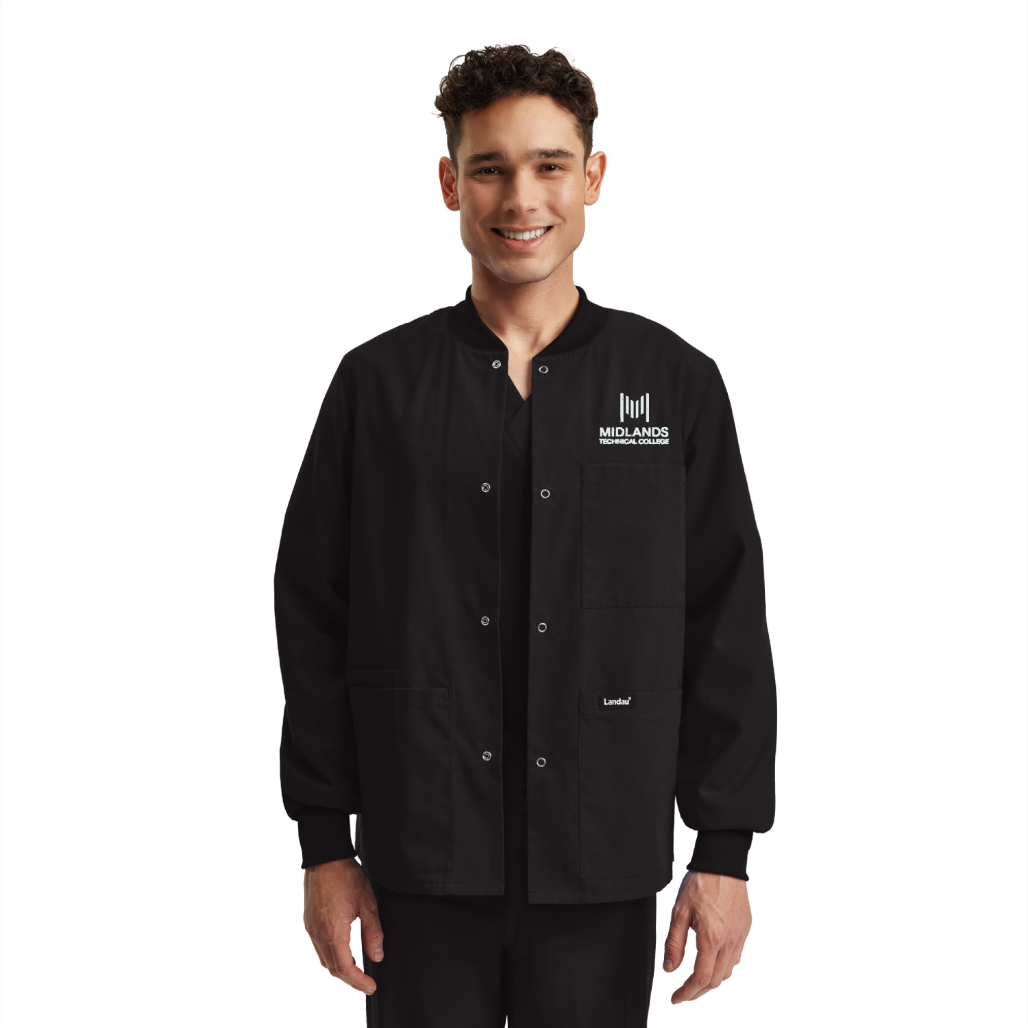 Landau Essentials Unisex Warm-Up Scrub Jacket (LJ709 Emb)