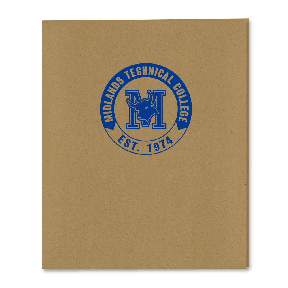 Recycled Emblematic Kraft 2 Pocket Folder, Classic