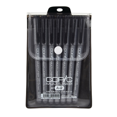 Copic(R) 7-Pen Multiliner Set, Black