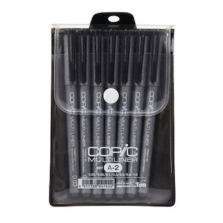 Copic(R) 7-Pen Multiliner Set, Black