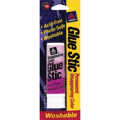 Avery Glue Stic Washable Nontoxic Permanent Adhesive 0.26 oz. 1 Stick