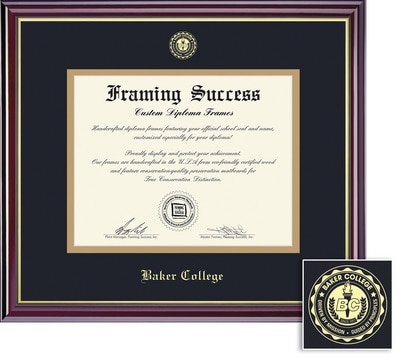Framing Success 7 x 9 Windsor Gold Embossed School Seal Associates Diploma Frame
