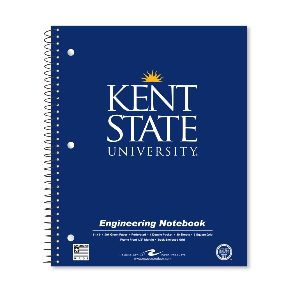 School Spirit Engineering Notebook, Green Tint 20# Paper with 1 Double Pocket
