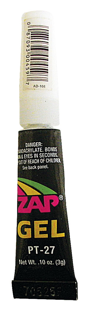 Zap-A-Gap Zap Gel CA Adhesive, .1 oz. Tube