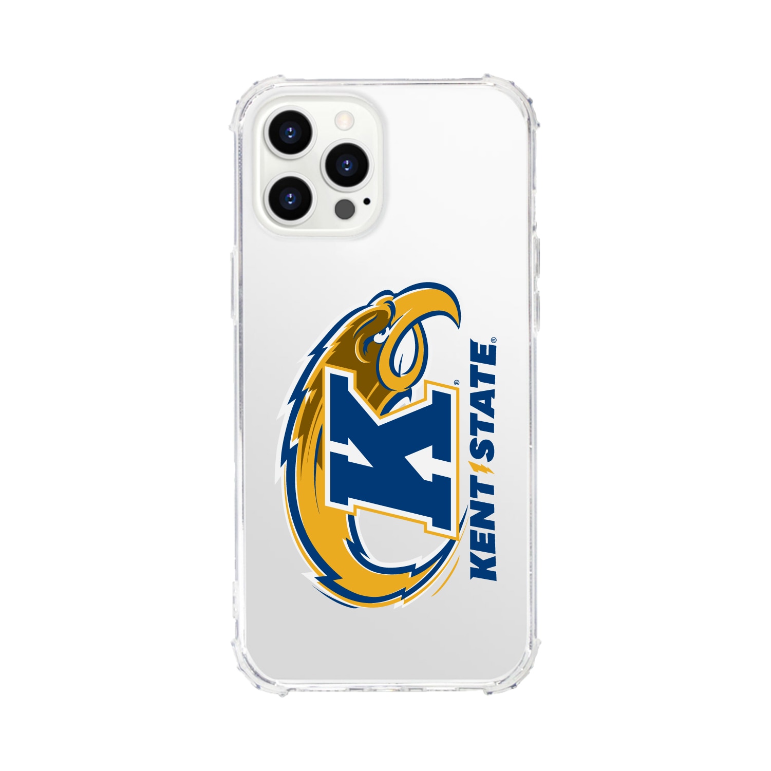 Kent State University- Clear Tough Edge Phone Case, Classic - iPhone 15