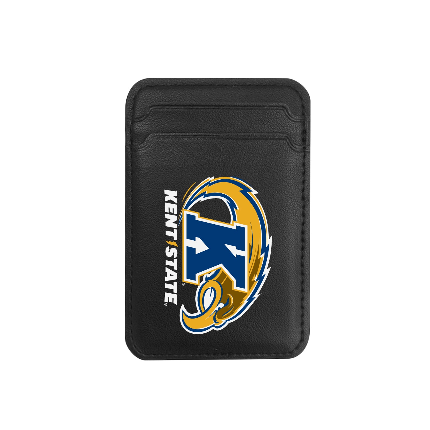 Kent State University V2 - Leather Wallet Sleeve (Top Load, Mag Safe), Black, Classic V1