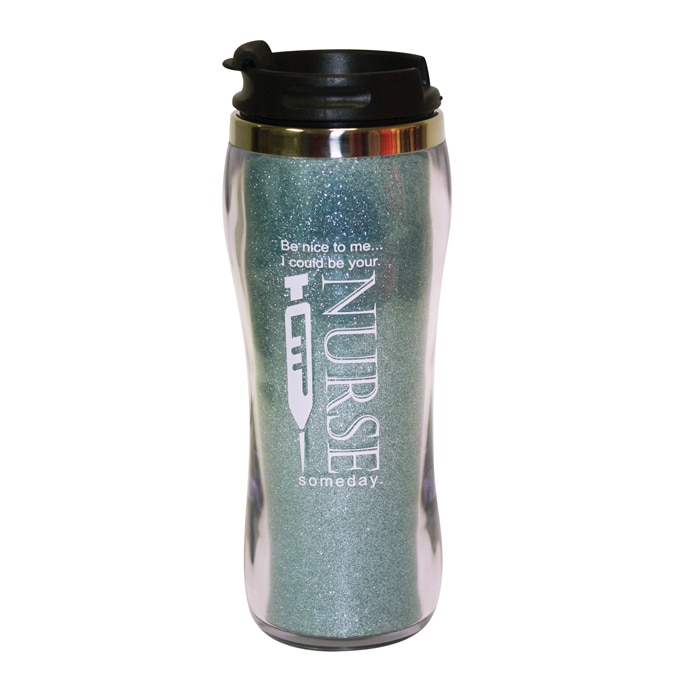 Nurse's Be Nice Glitter Tumbler