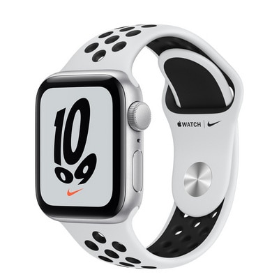 Apple Watch Nike SE GPS, 40mm Silver Aluminum Case with Pure Platinum/Black  Nike Sport Band - Regular