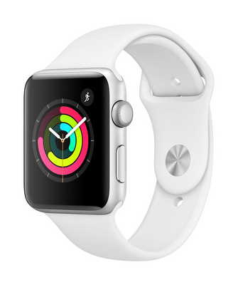 Apple Watch Series 3 GPS  42mm Silver Aluminum Case with White Sport Band