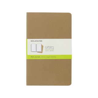 Moleskine Cahier Journal (Set of 3)Pocket Plain Black Soft Cover