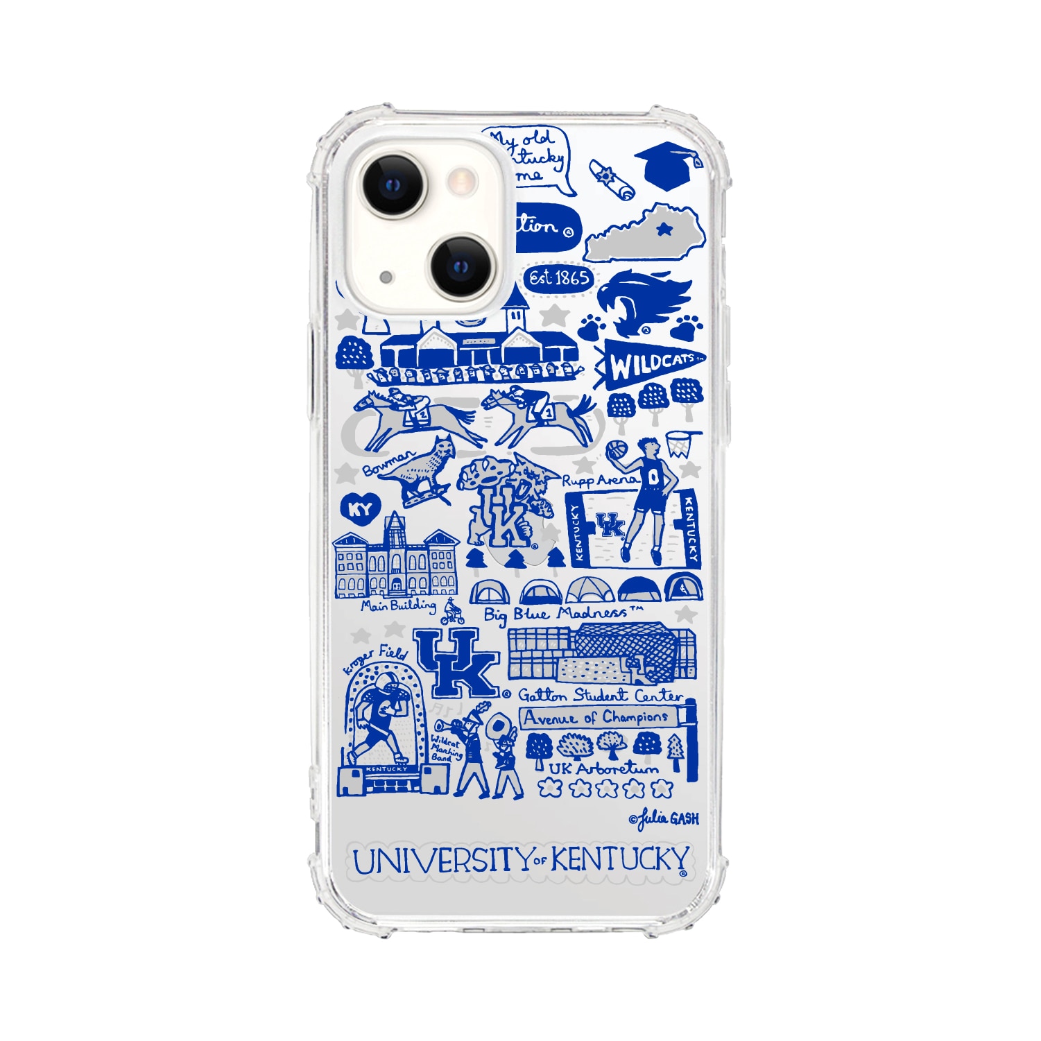 University of Kentucky, Tough Edge Phone Case, Julia Gash Cityscape - iPhone 14