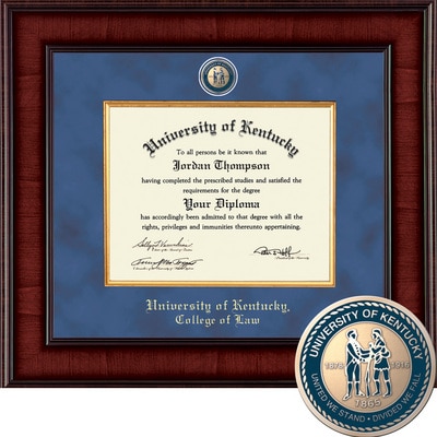 Church Hill Classics 12" x 15" Presidential Mahogany College of Law Diploma Frame