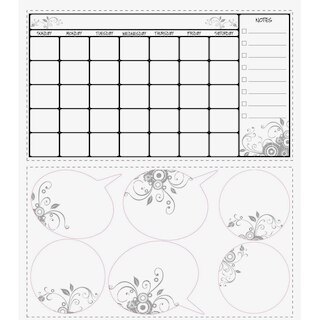 RoomMates White Dry Erase Calendar Peel and Stick Wall Decal