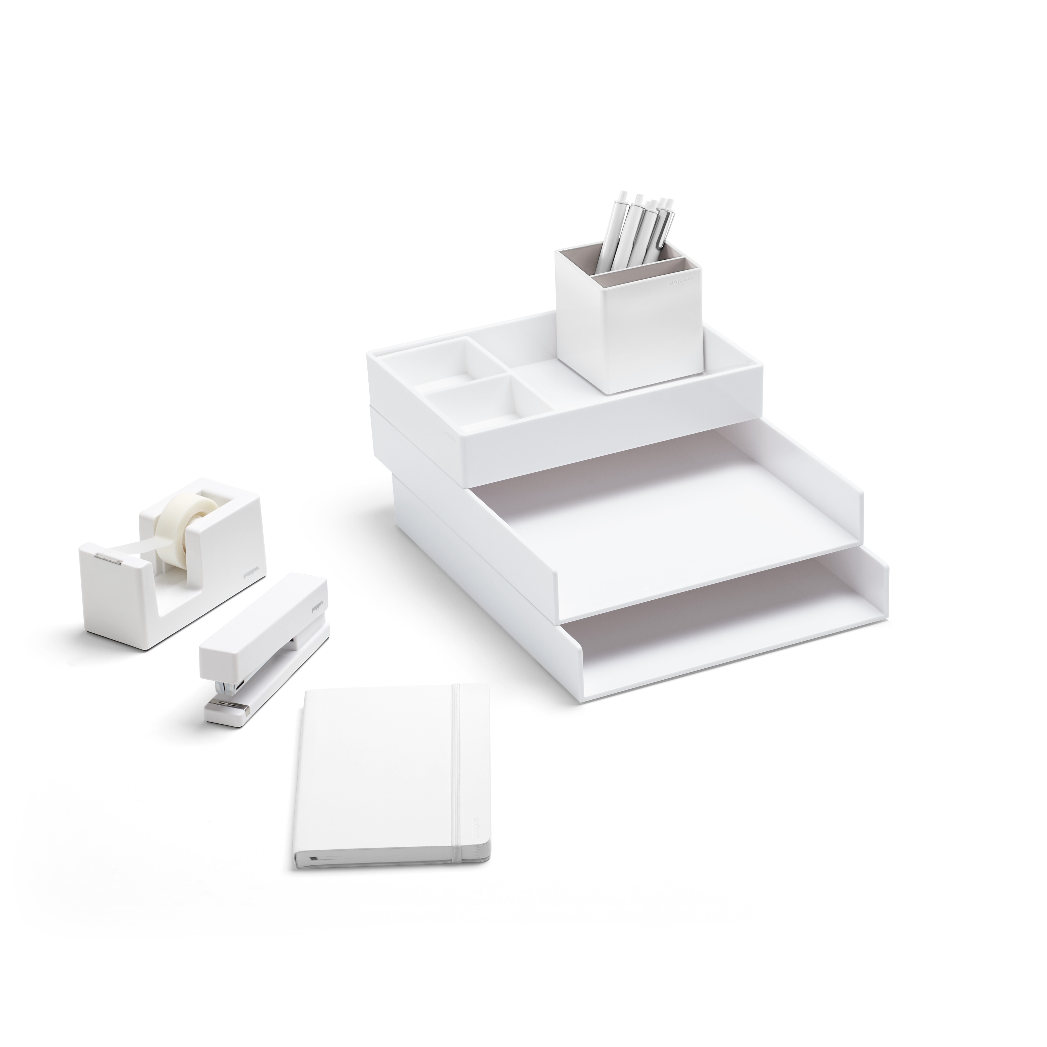 Poppin Dream Desk Set, White