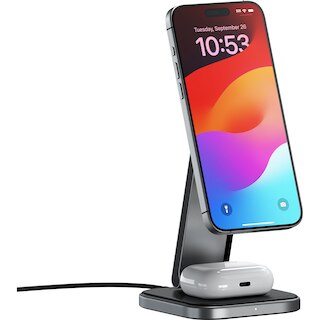 Satechi 2-in-1 Foldable Qi2 Wireless Charging Stand