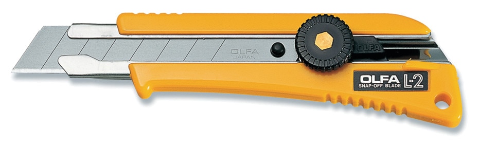 Olfa Heavy-Duty Ratchet-Lock Utility Knife With Grip