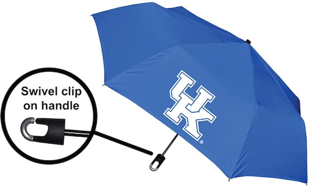 Kentucky Wildcats "Storm Clip" Mini Folding Emblematic Solid Umbrella 42" Coverage