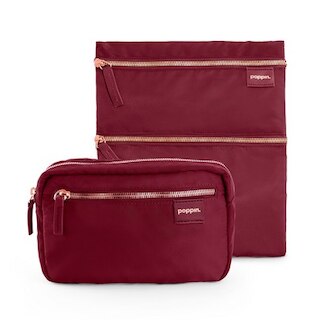 Fanny Pack and Zip Zip Zip Pouch, Wine