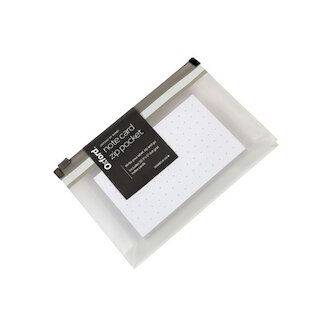 Oxford At Hand Note Card Zip Pocket Gray 50 3 x 5 Dot Grid Cards