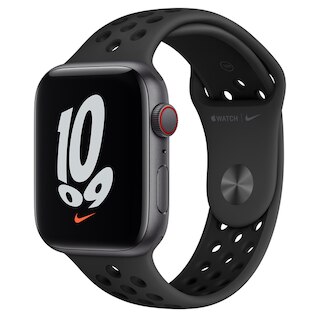 Apple Watch Nike SE GPS + Cellular, 44mm Space Gray Aluminum Case with Anthracite/Black Nike Sport Band - Regular