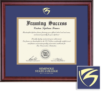 Framing Success 8.5 x 11 Classic Gold Embossed School Seal Associates, Bachelors, Masters Diploma Frame