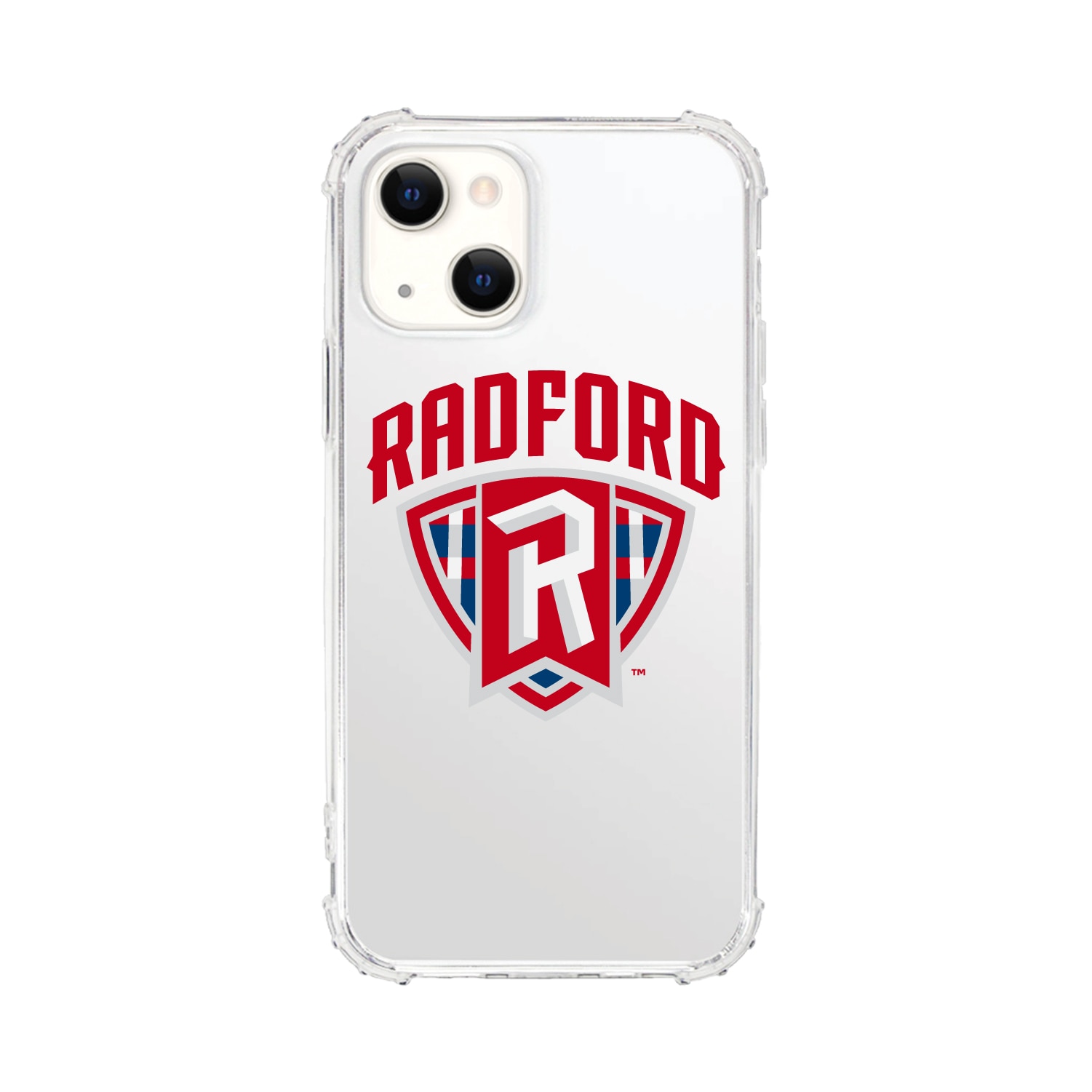 Radford University- Clear Tough Edge Phone Case, Classic - iPhone 15