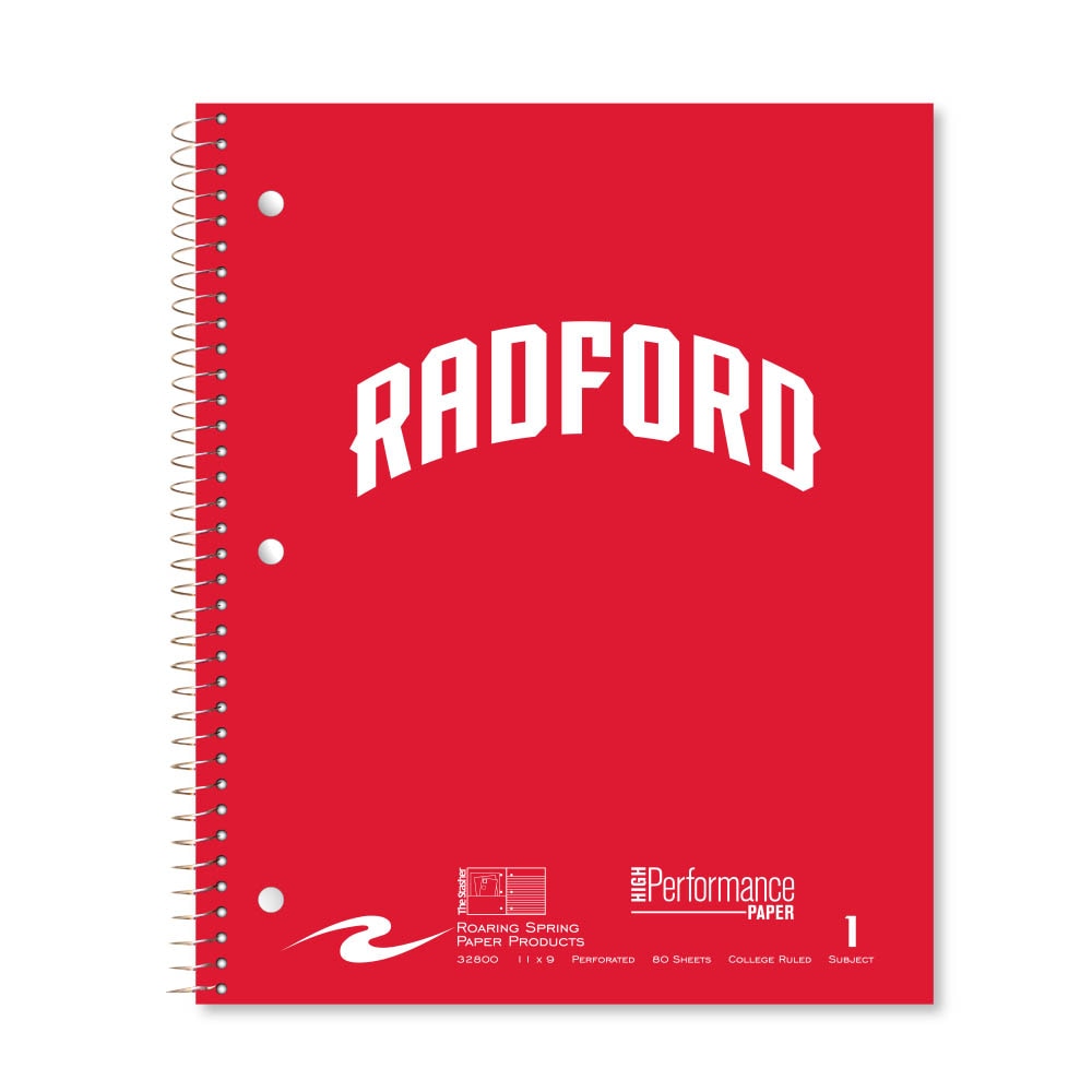 Roaring Premium 1 Subject Notebook, 8.5x11 College Ruled 20lb Paper, Pressboard Foil Cover