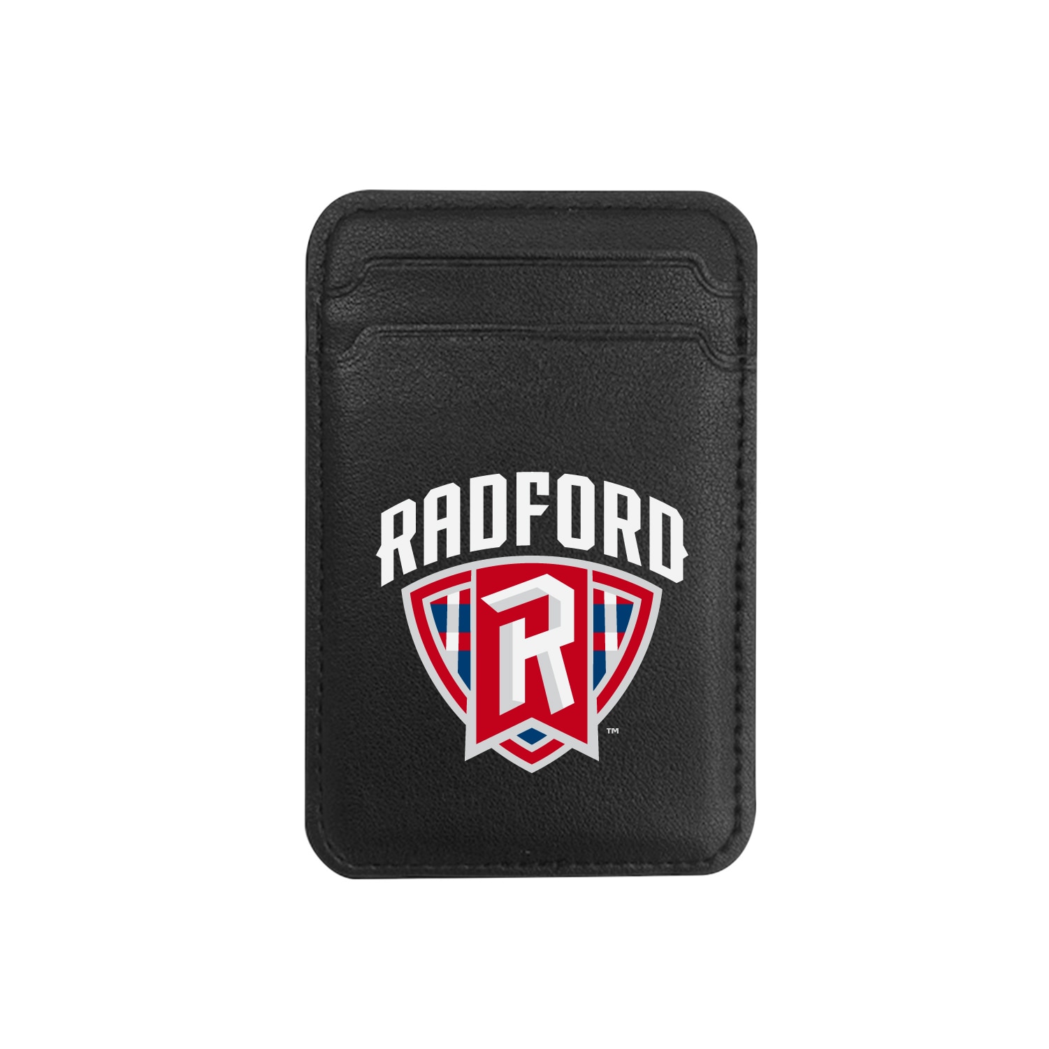 Radford University V2 - Leather Wallet Sleeve (Top Load, Mag Safe), Black, Classic V1