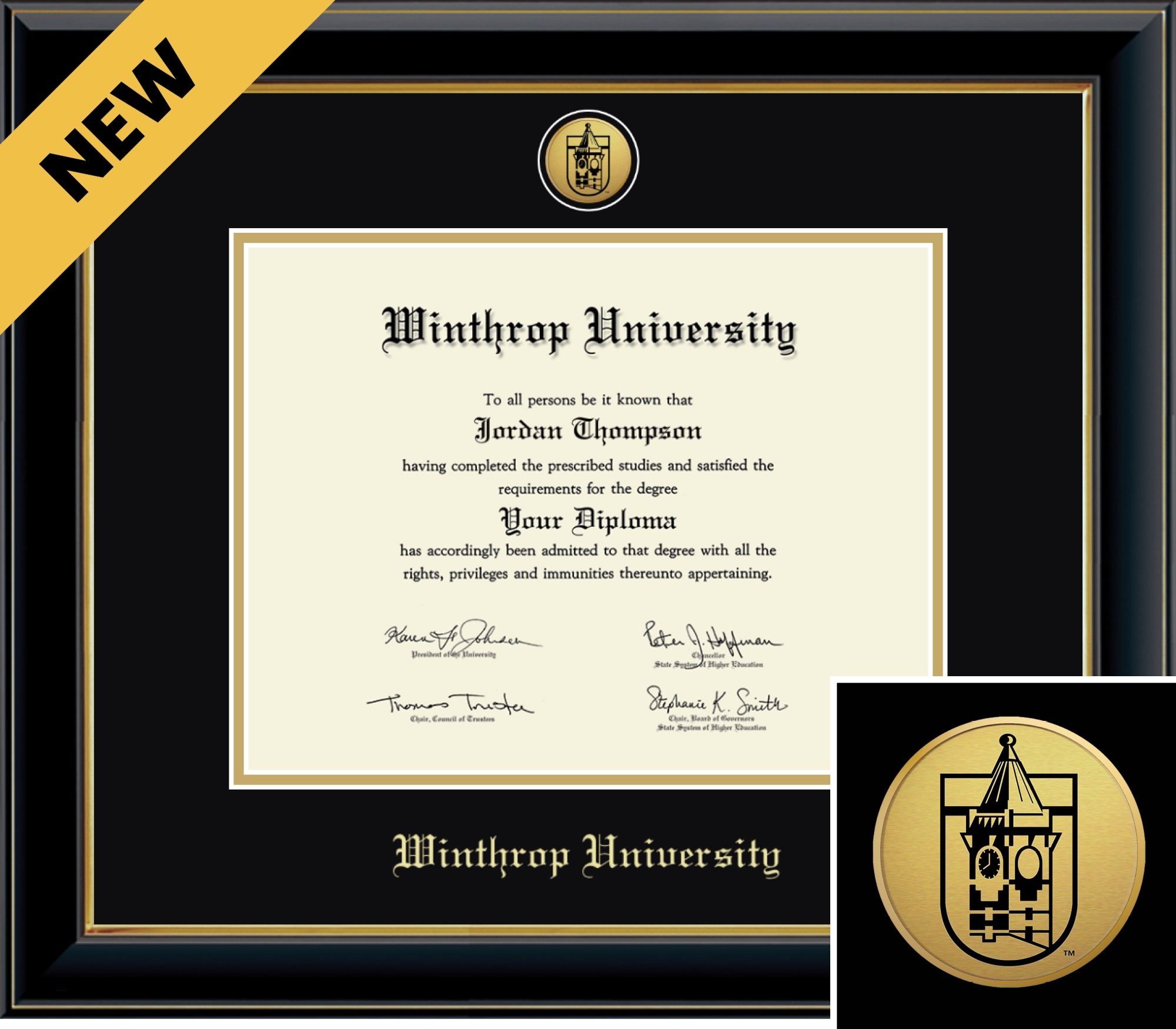 Church Hill Classics Onyx 8.5x11 Black Diploma Frame