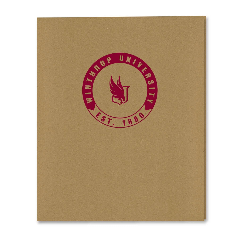 Recycled Emblematic Kraft 2 Pocket Folder, Classic