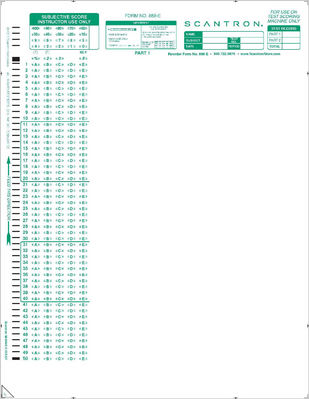 Scantron 888 E Form