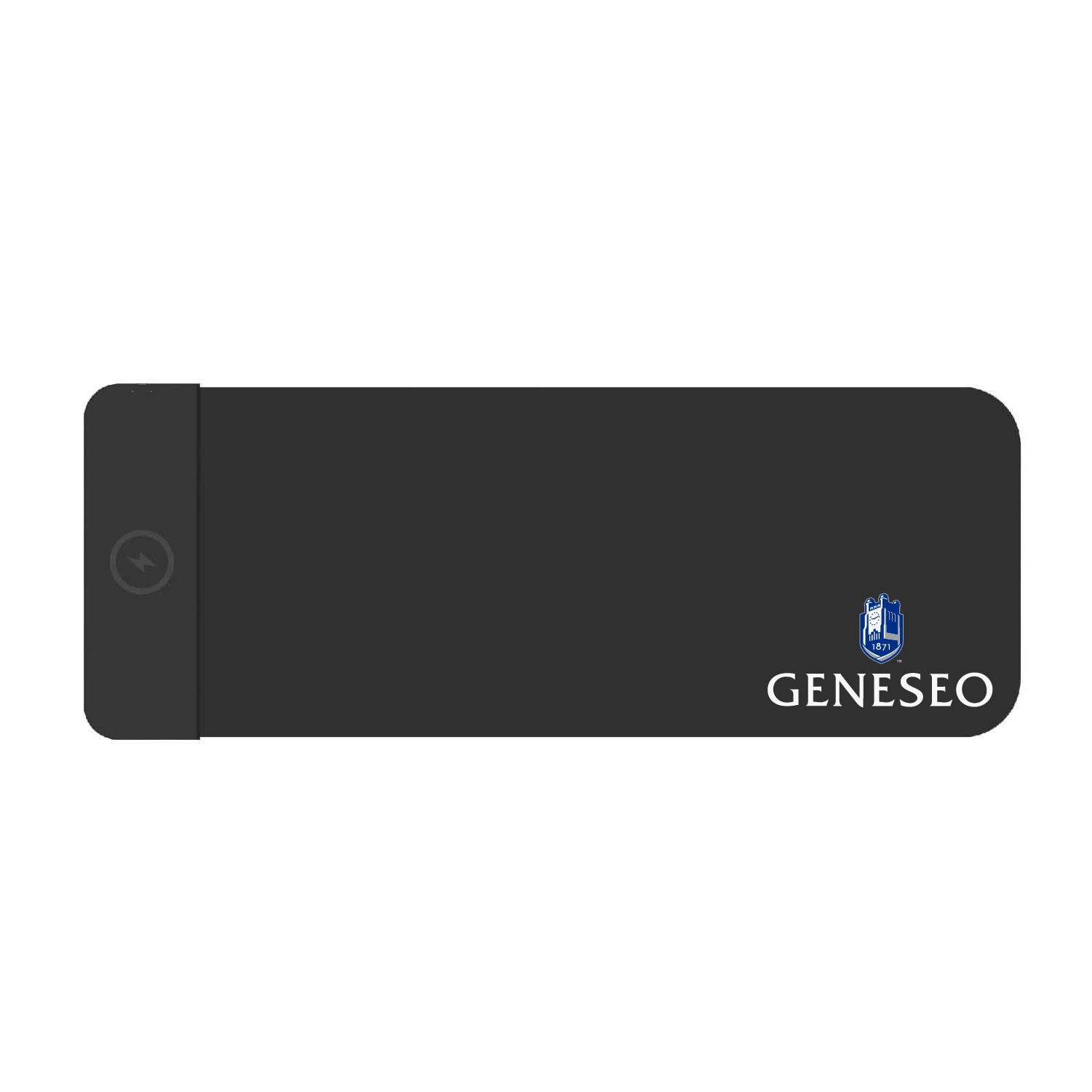 State University of New York at Geneseo Cloth Wireless Charging Desk Mat, Black, Classic V1