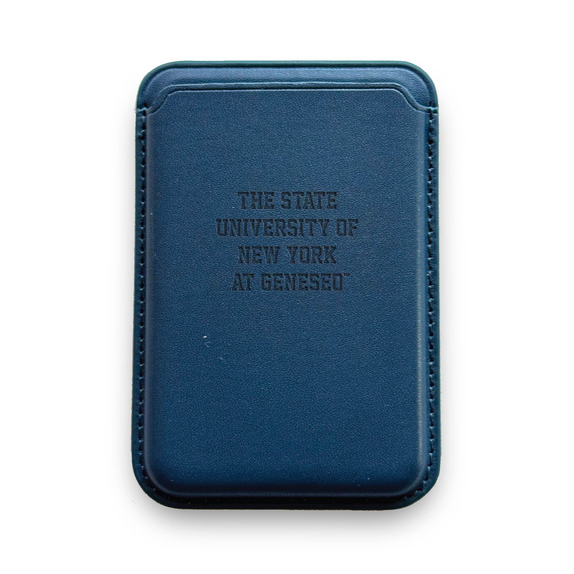 Monaco Leather Cellphone ID wallet with MagSafe Navy