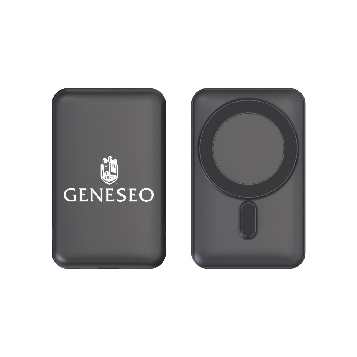 State University of New York at Geneseo Mag Safe Compatible Power Bank, Black, Alumni