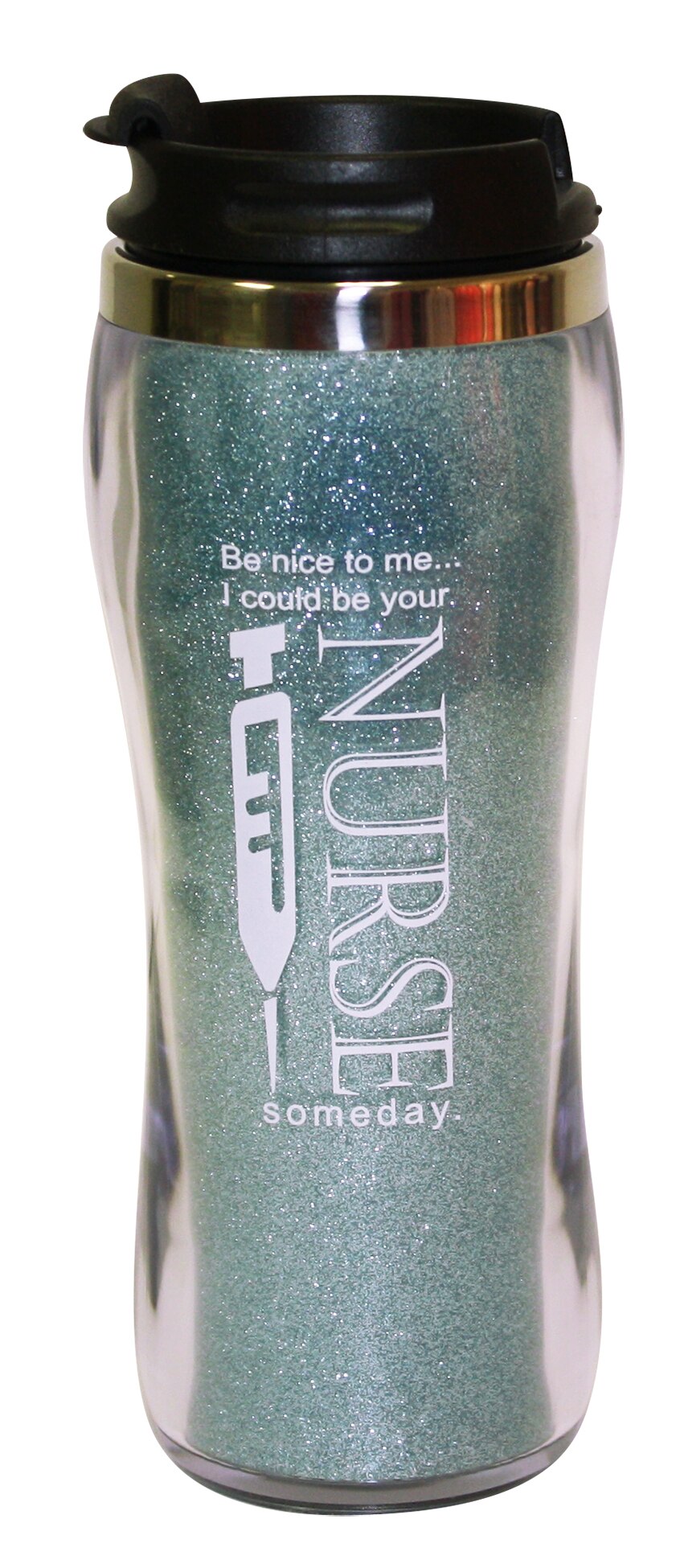 Nurse's Be Nice Glitter Tumbler